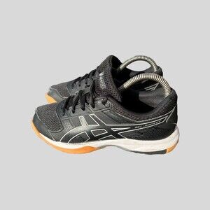 Asics Gel-Rocket B756Y Women's Size 6.5 Black Athletic Volleyball Shoes Read